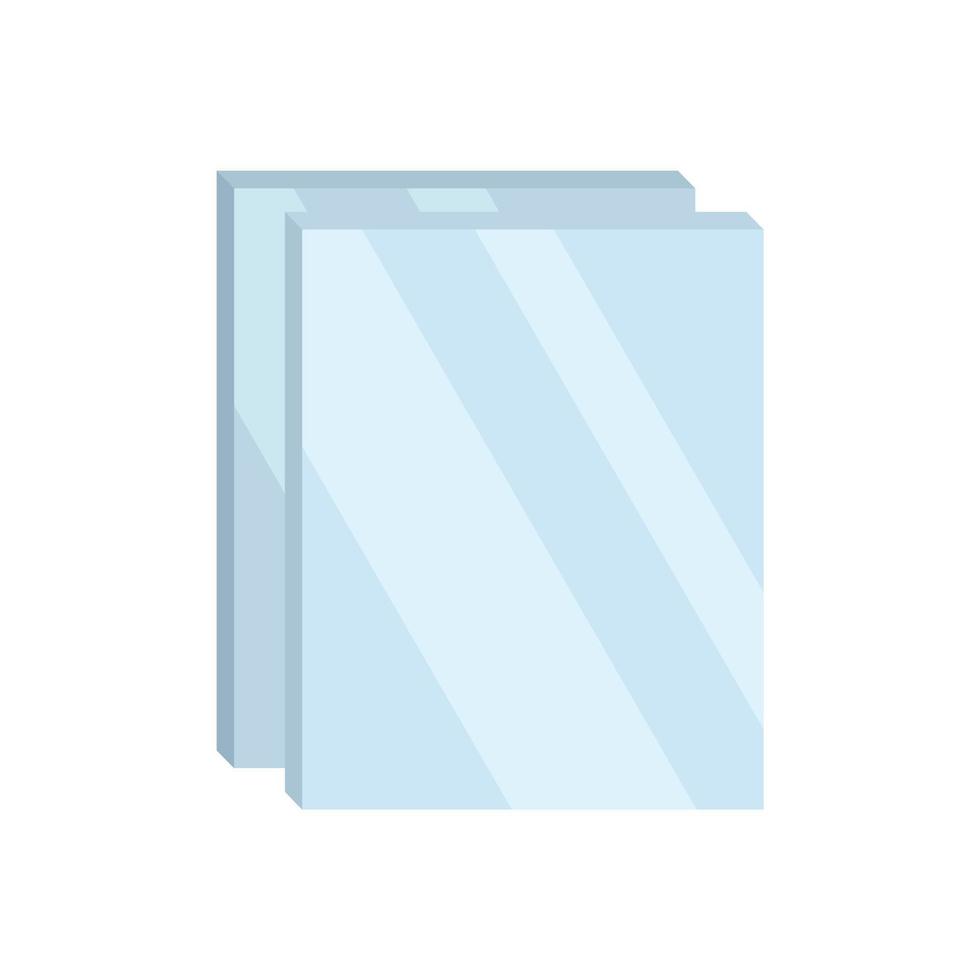 icono de vidrio de ventanas vector aislado plano