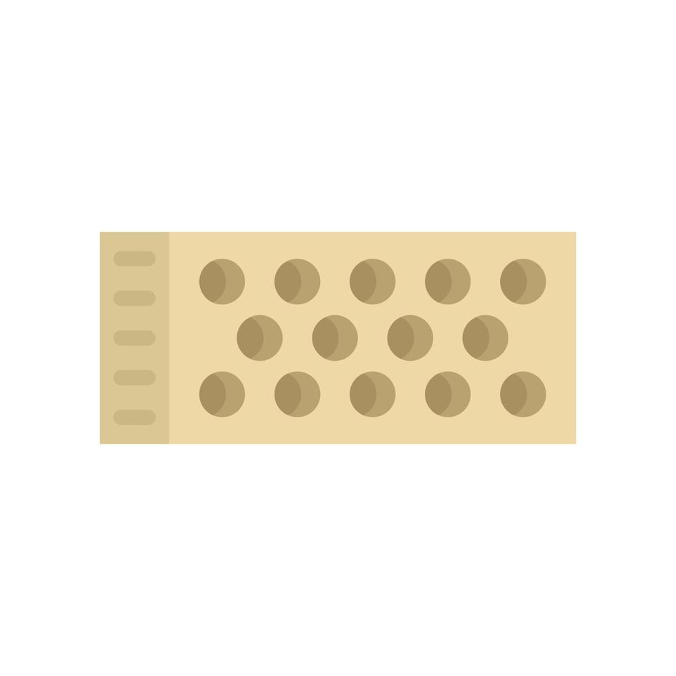 Brick cement icon flat isolated vector