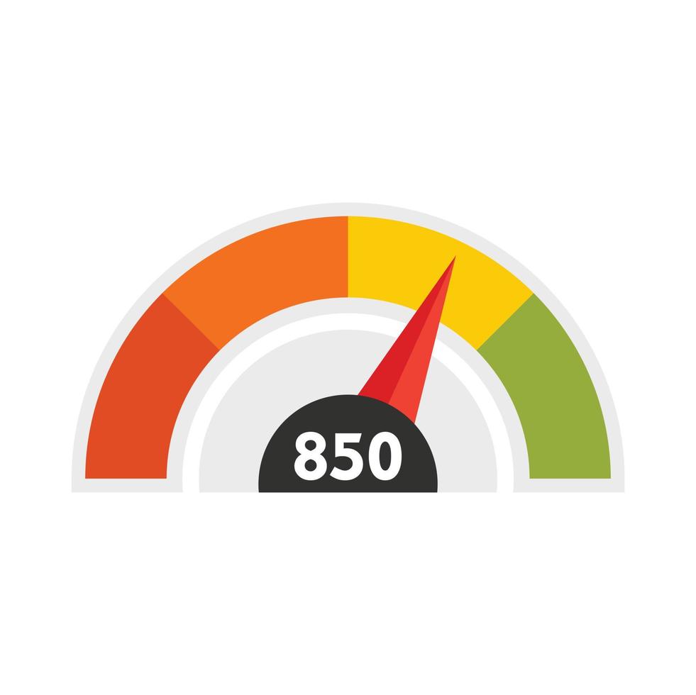 Good meter scale icon flat isolated vector