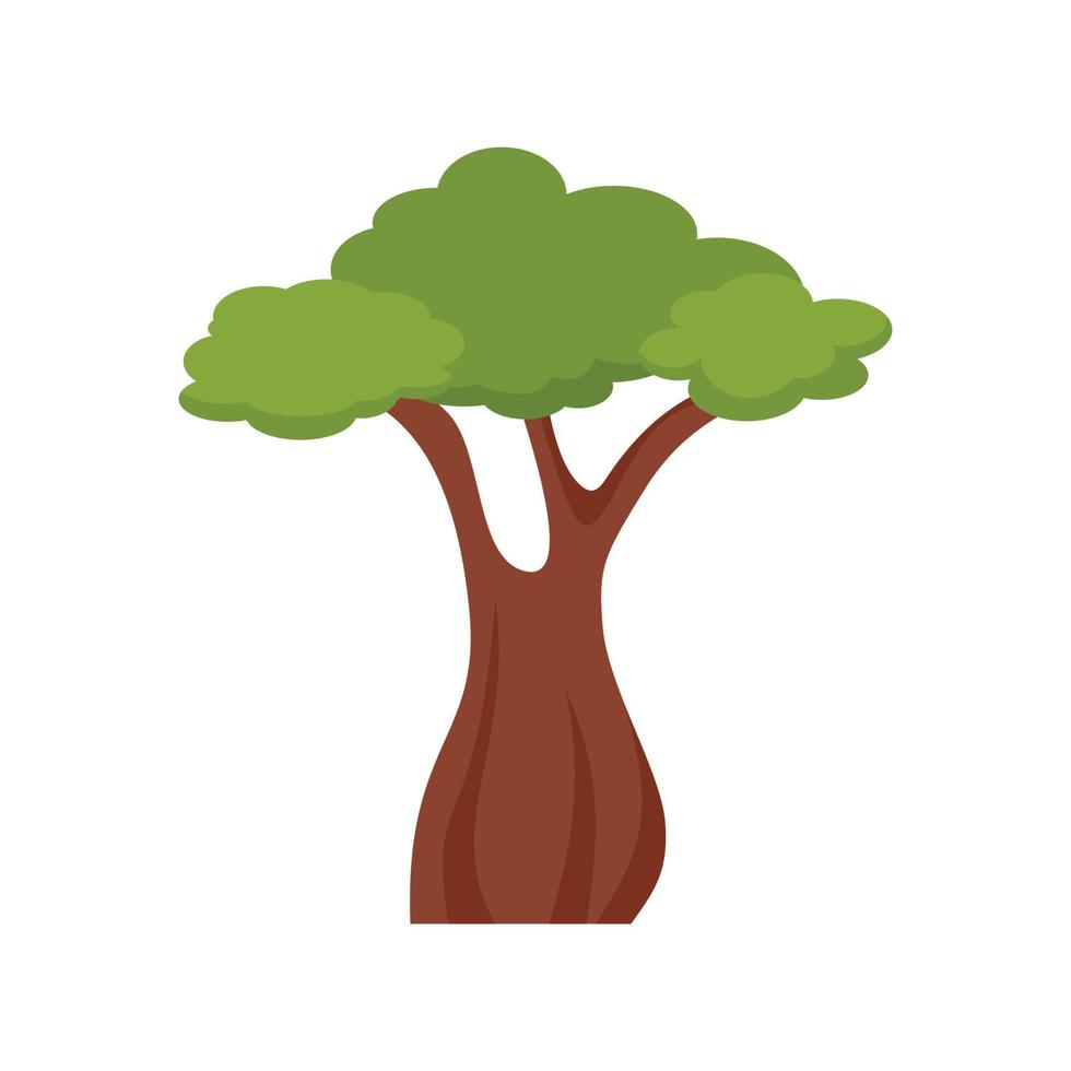 icono de árbol de nigeria vector aislado plano