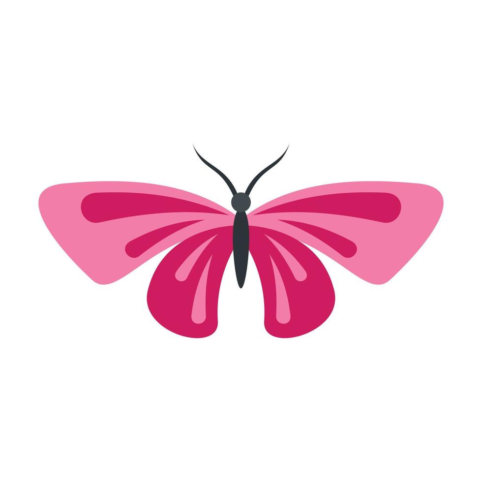 hermosa mariposa icono plano aislado vector