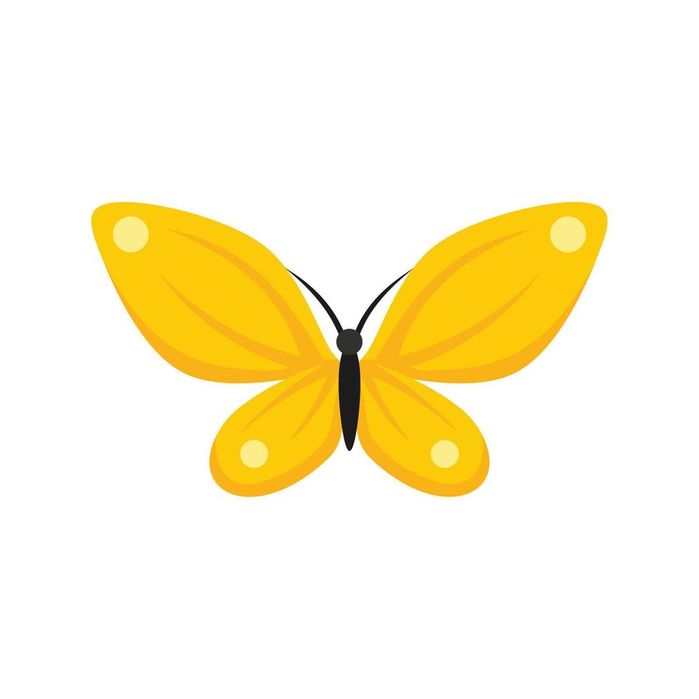 Moth butterfly icon flat isolated vector