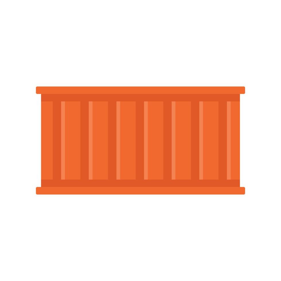 Global cargo container icon flat isolated vector