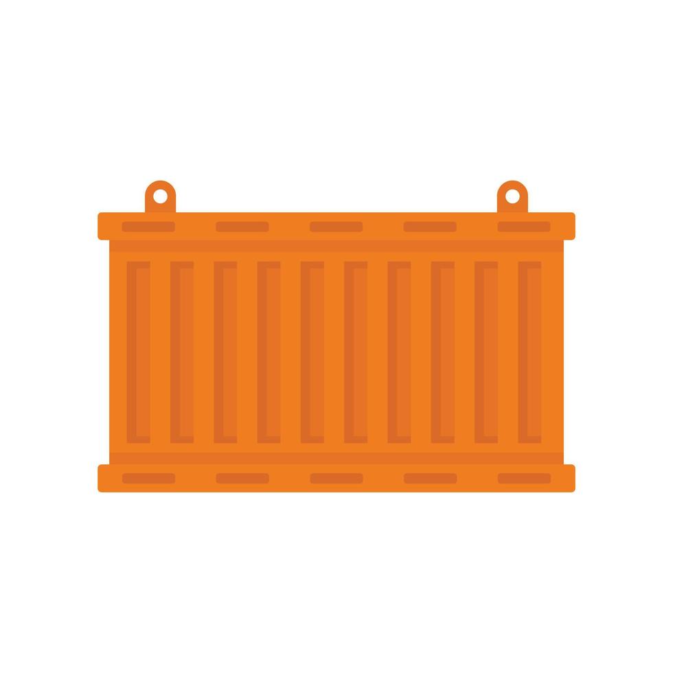 Express cargo container icon flat isolated vector