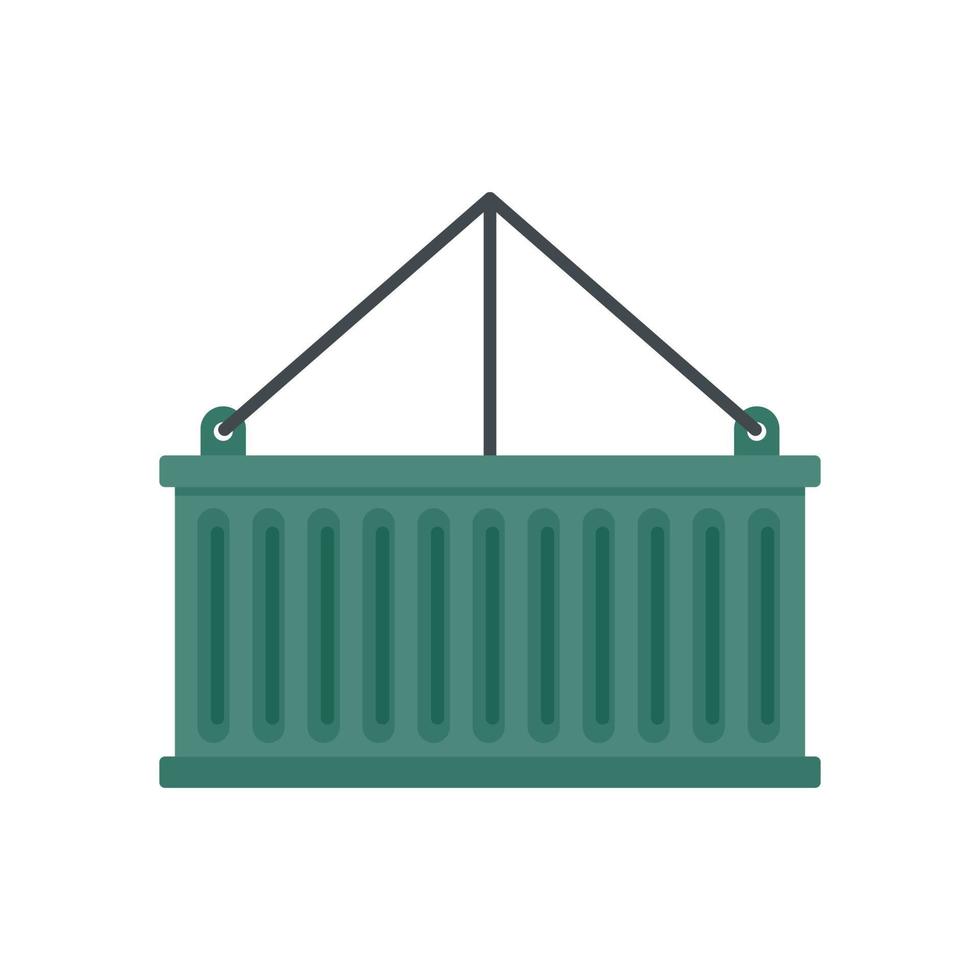 Container box icon flat isolated vector