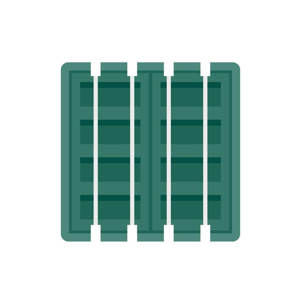 Ship cargo container icon flat isolated vector