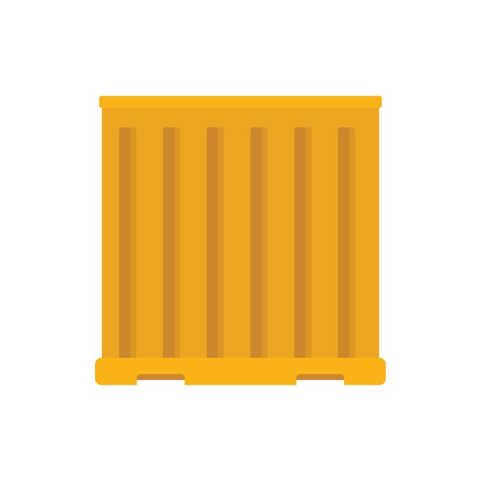 Storage cargo container icon flat isolated vector