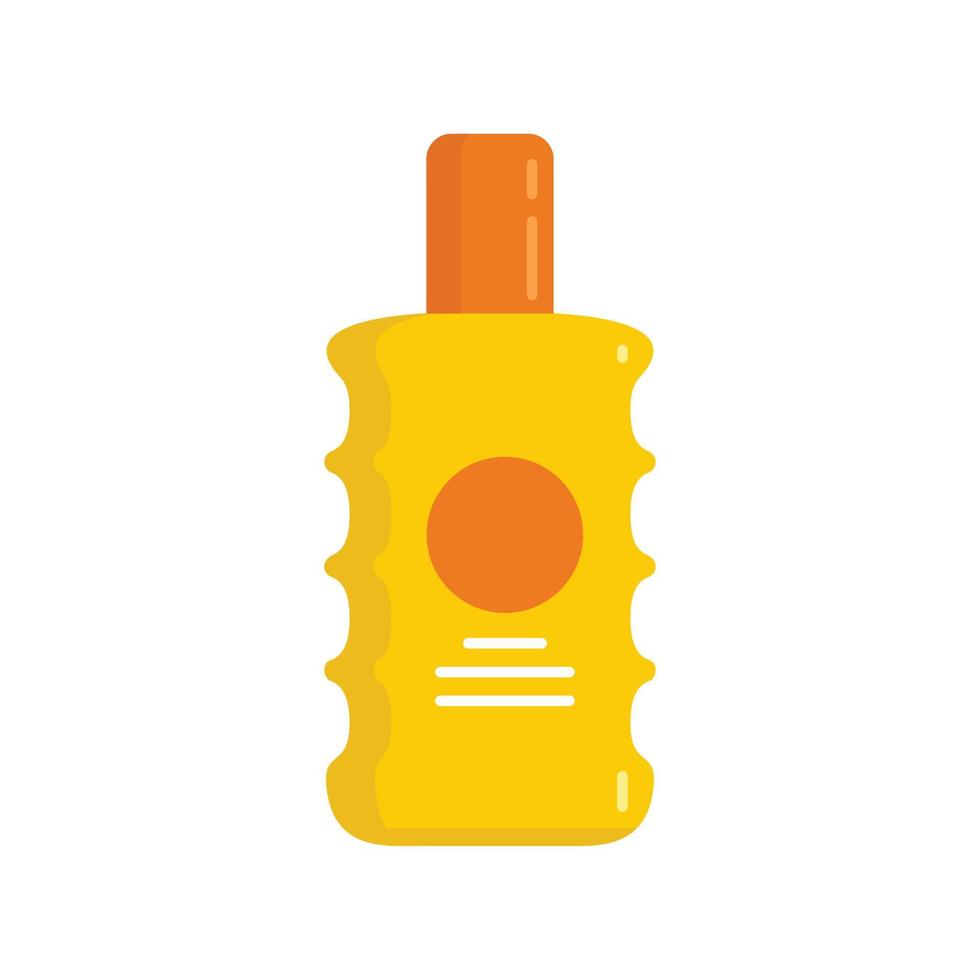 Lotion uv cream bottle icon flat isolated vector