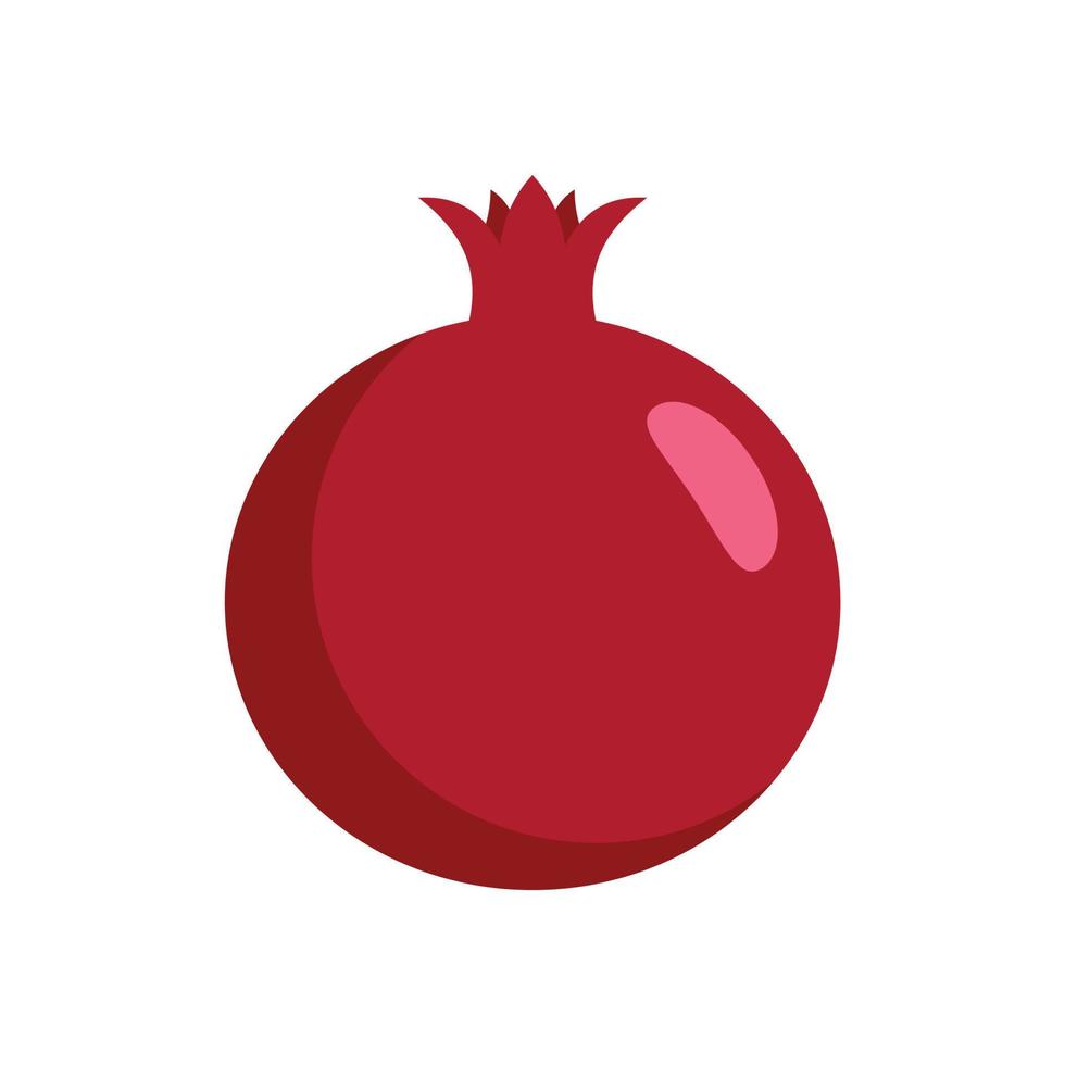Fresh pomegranate icon flat isolated vector