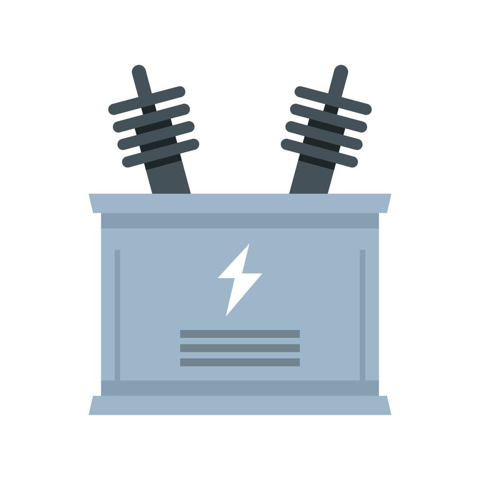 Electric transformer icon flat isolated vector