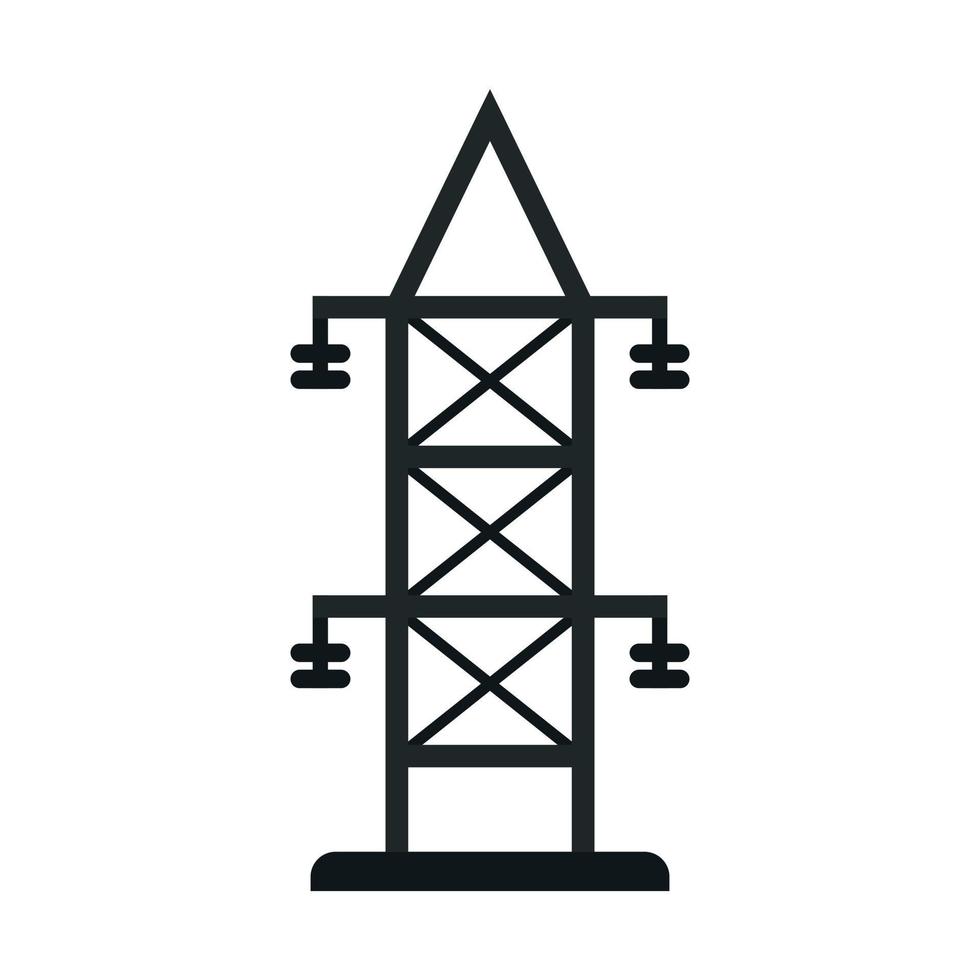 Electric tower icon flat isolated vector