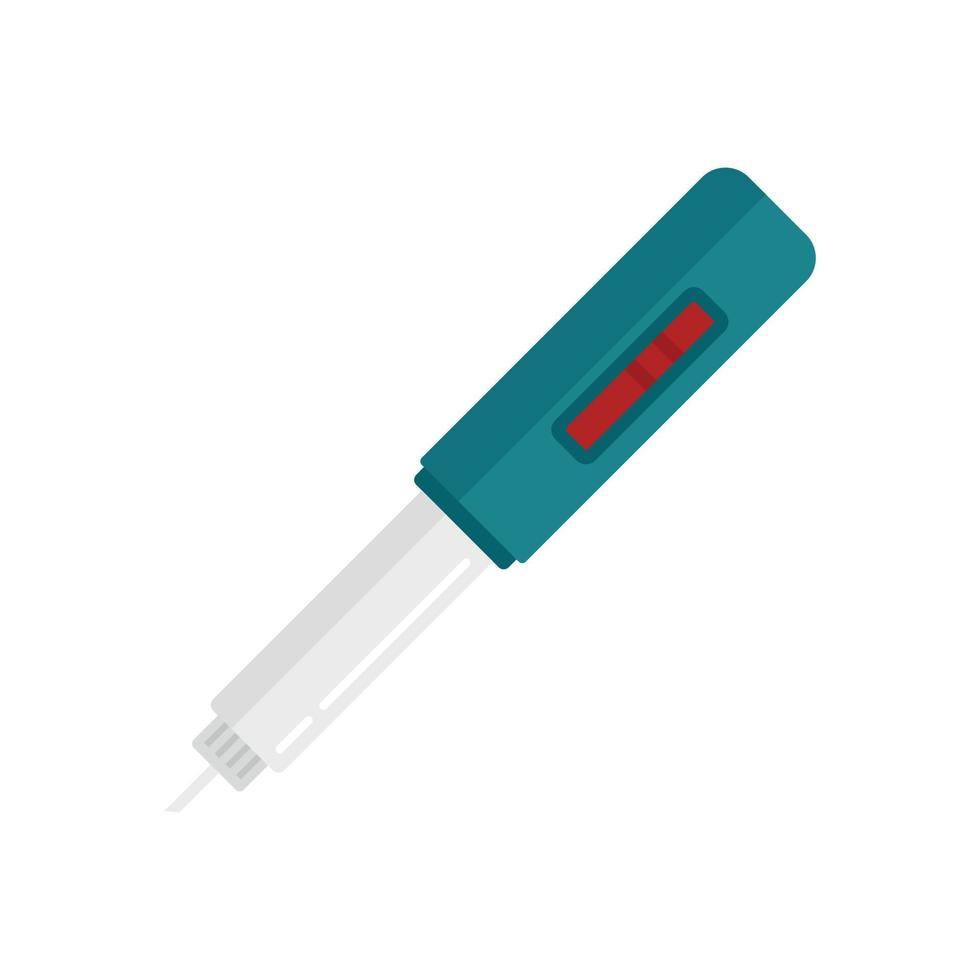 Blood test tool icon flat isolated vector