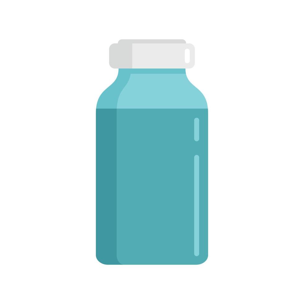 Insulin dose bottle icon flat isolated vector