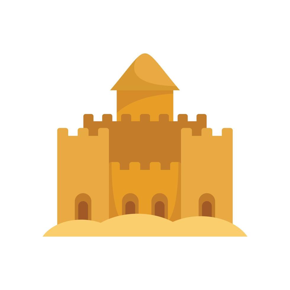 King palace sand icon flat isolated vector