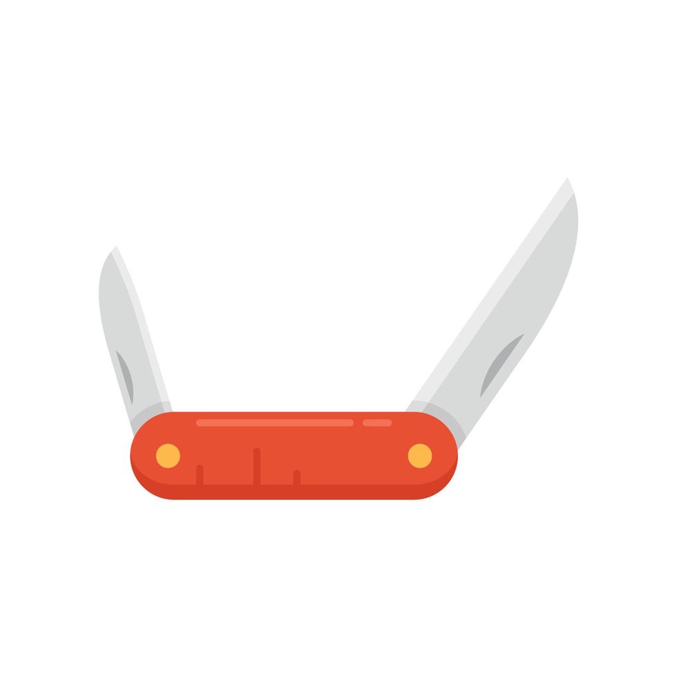 senderismo cuchillo icono plano aislado vector