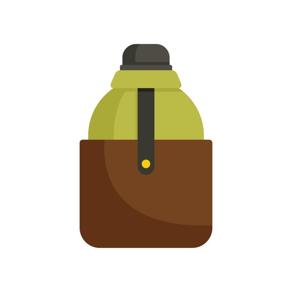Water flask icon flat isolated vector