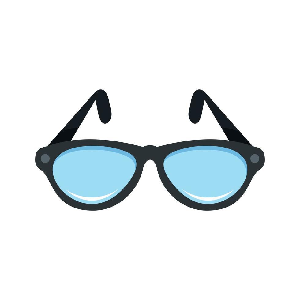 Examination eyeglasses icon flat isolated vector