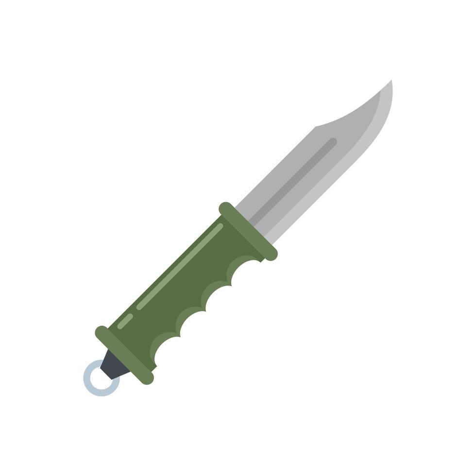 Hiking knife icon flat isolated vector