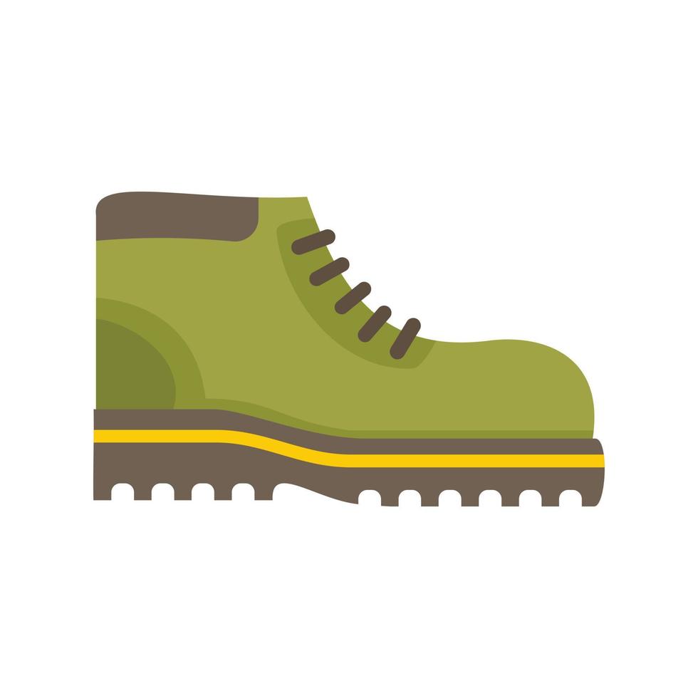 Hiking boot icon flat isolated vector