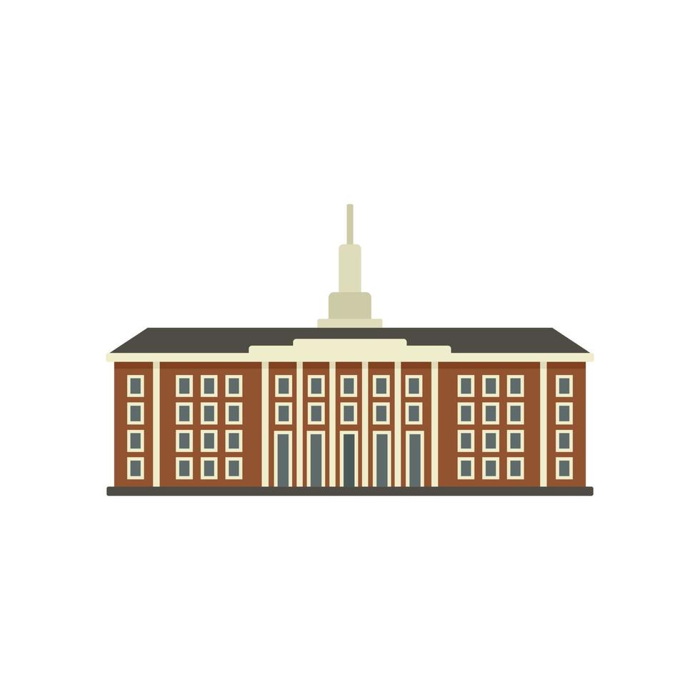 Education university icon flat isolated vector