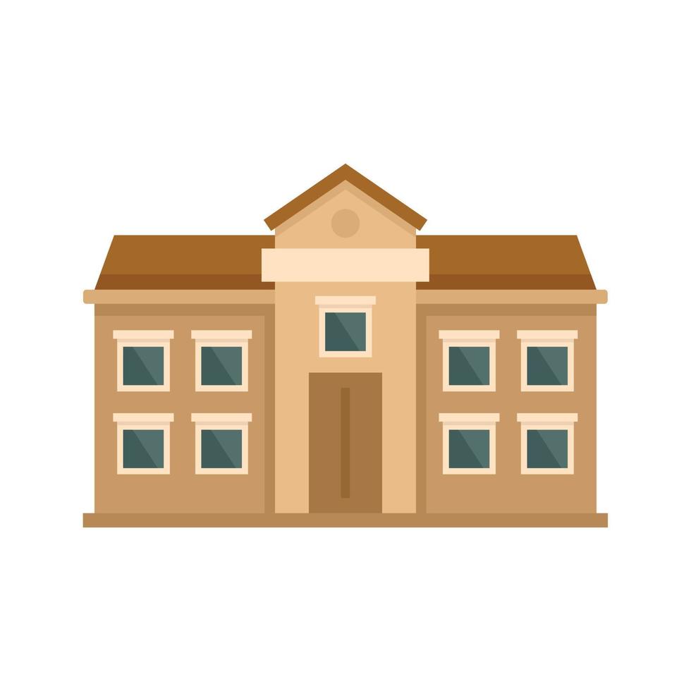 University campus icon flat isolated vector