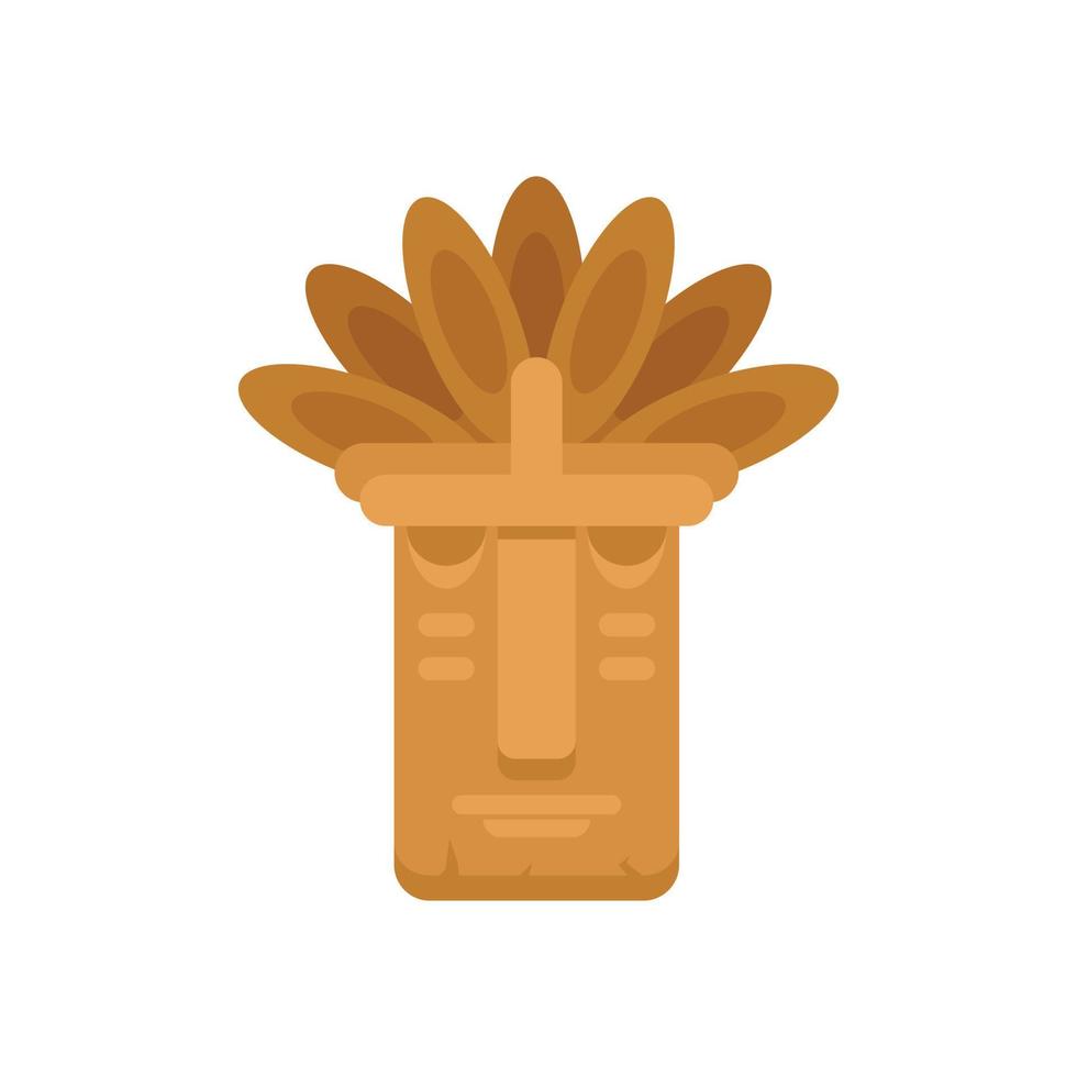 Mexican tiki idol icon flat isolated vector