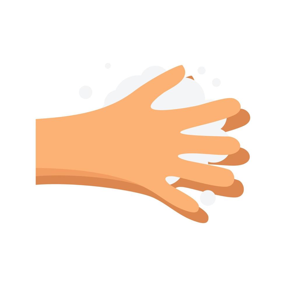 Hand wash icon flat isolated vector