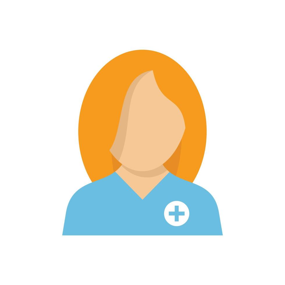 Pharmacist nurse icon flat isolated vector