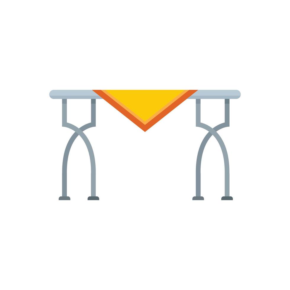 vector aislado plano de icono de mesa de jardín de metal