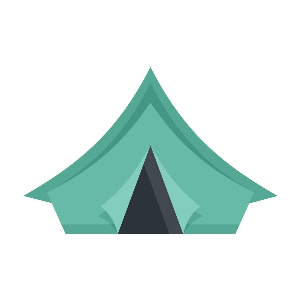 Camp tent icon flat isolated vector