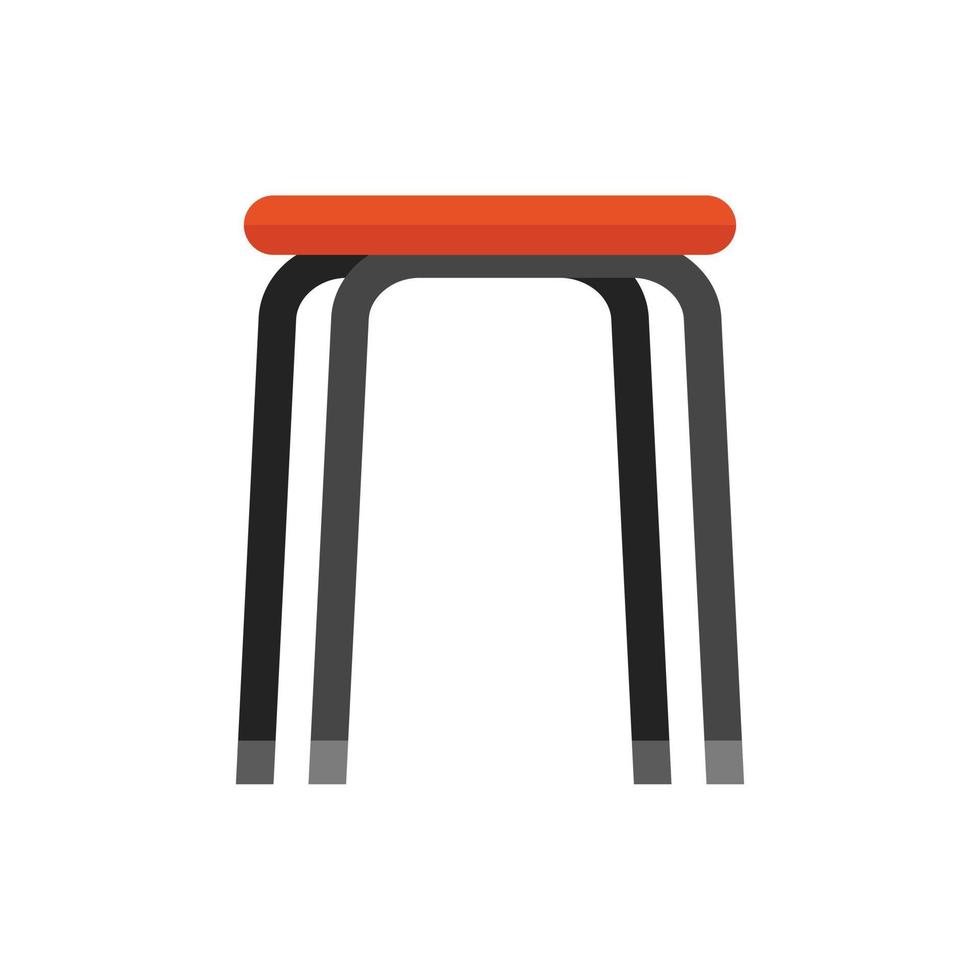 Stool icon flat isolated vector