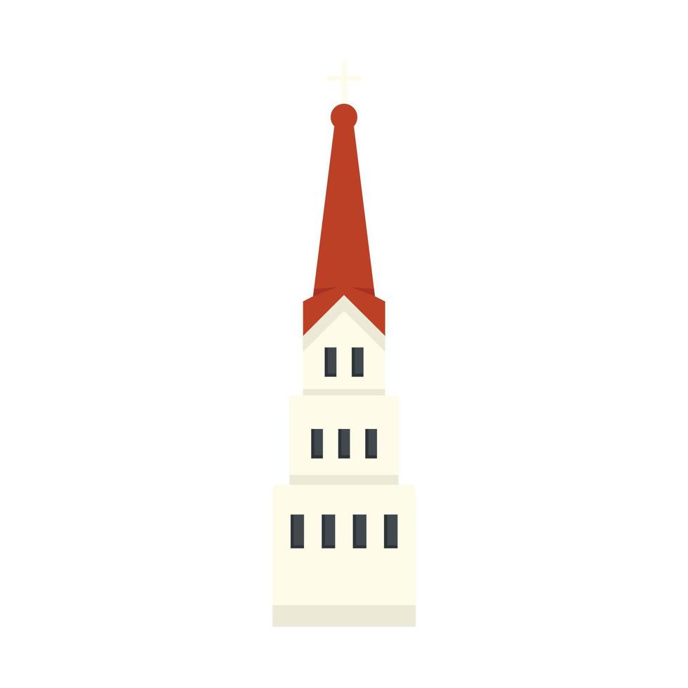Riga church building icon flat isolated vector