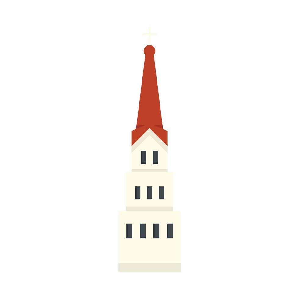 icono de edificio de la iglesia de riga vector aislado plano