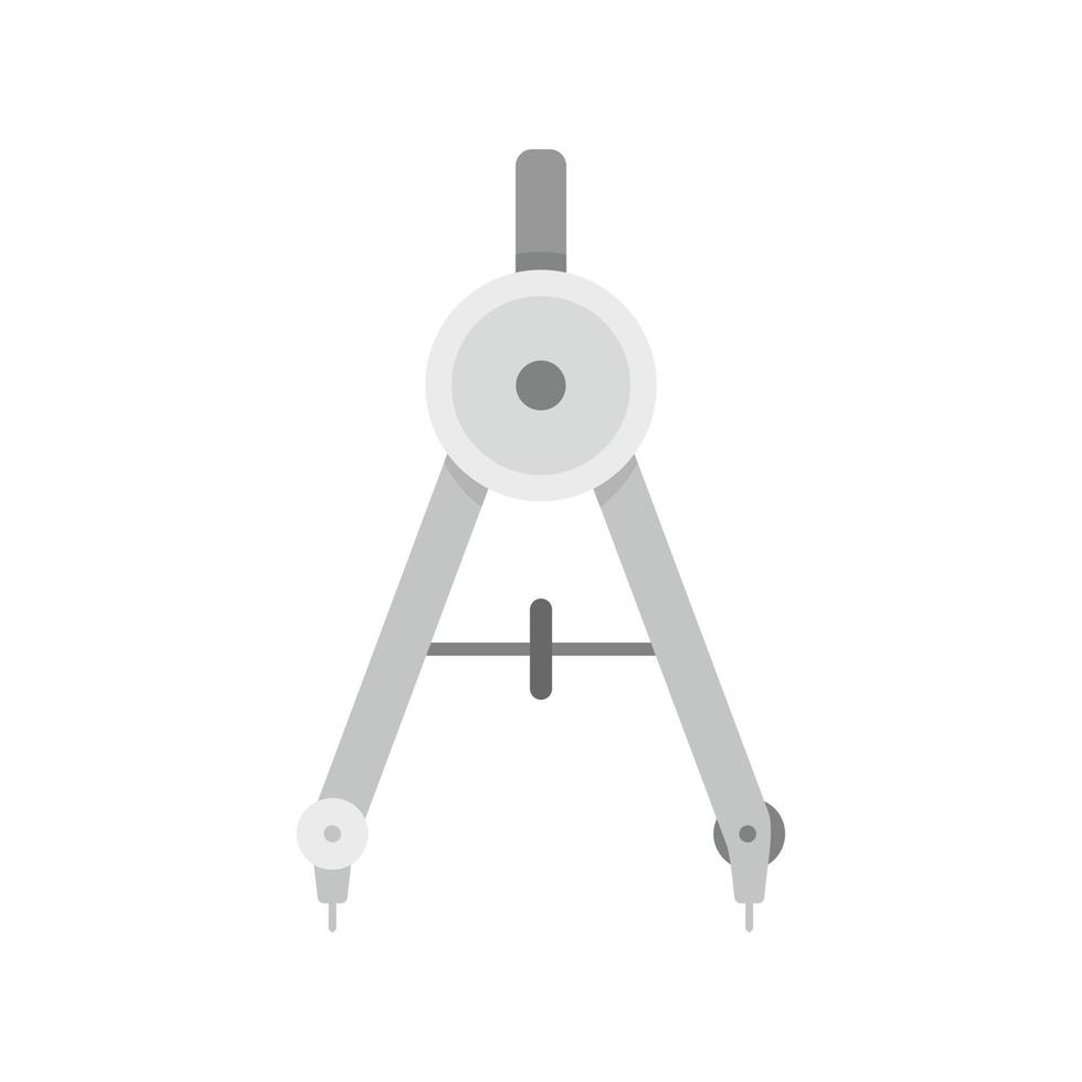 School compass icon flat isolated vector
