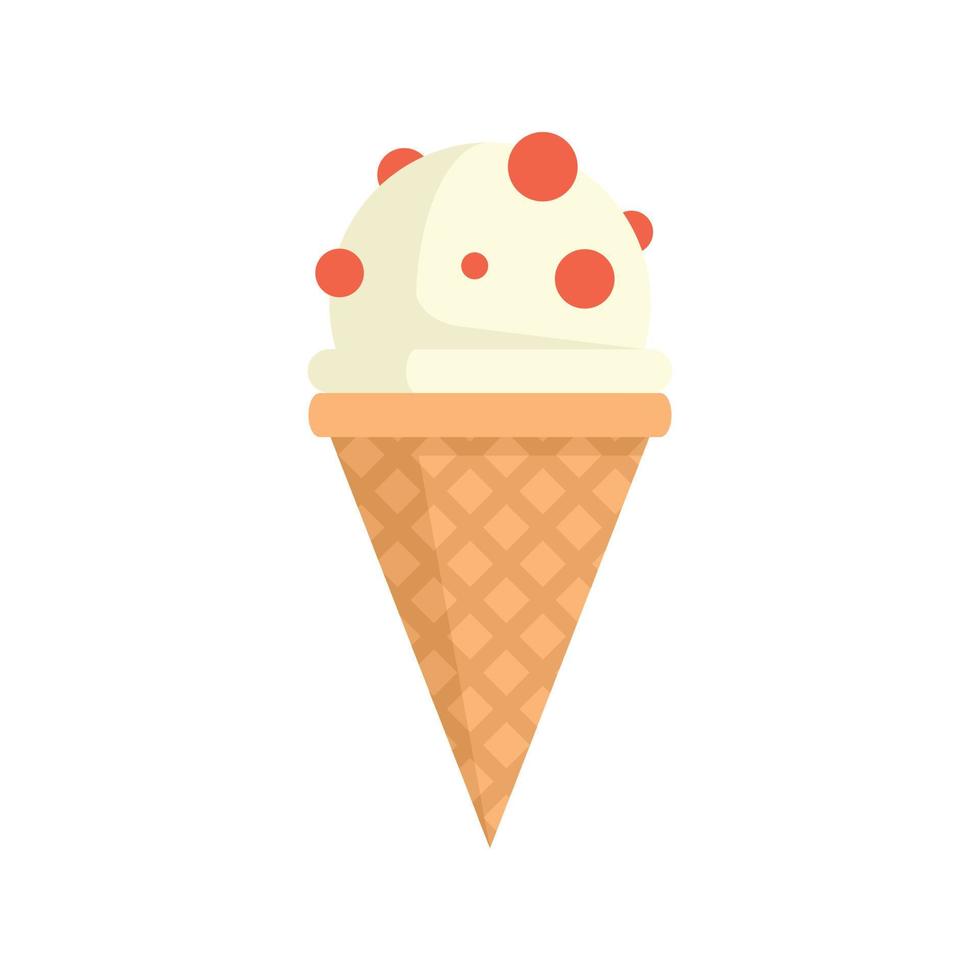 Cold ice cream icon flat isolated vector