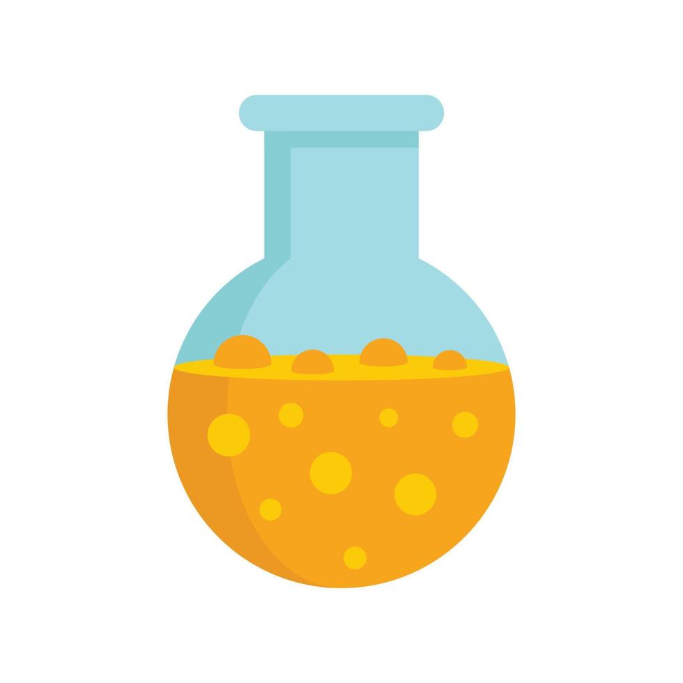 Chemical boiling flask icon flat isolated vector