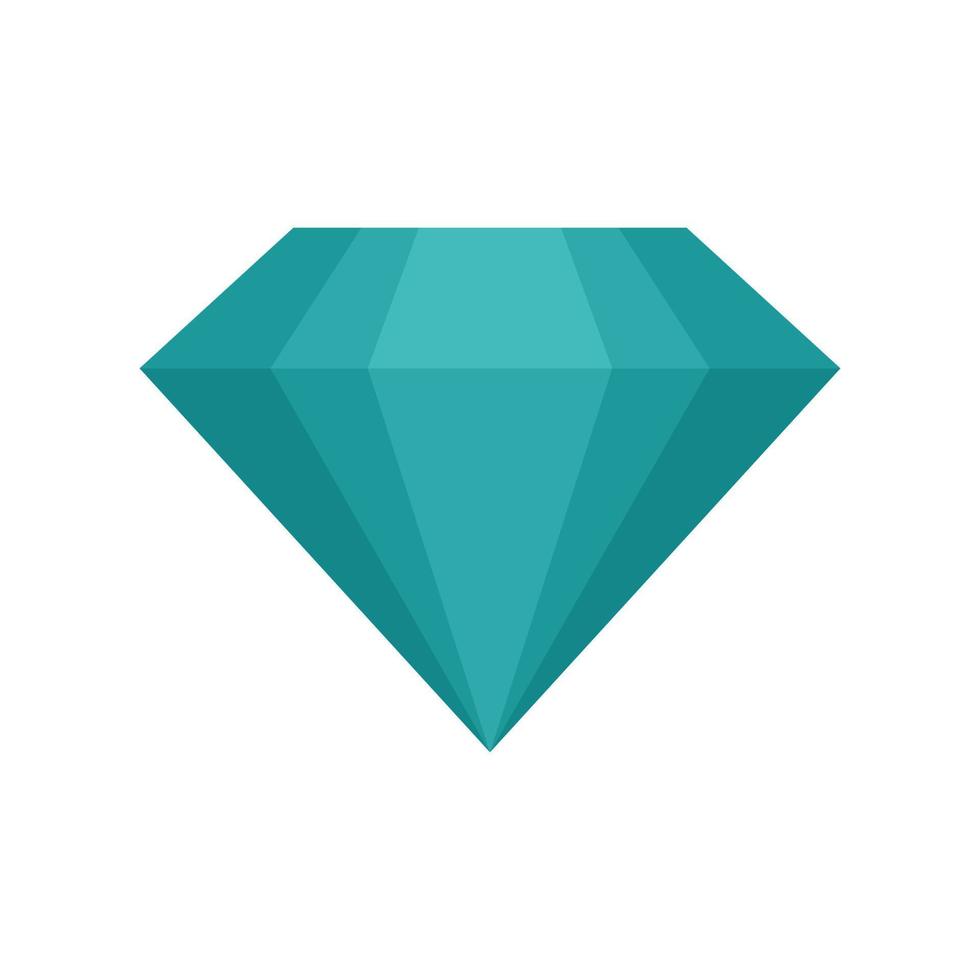 Rock diamond icon flat isolated vector
