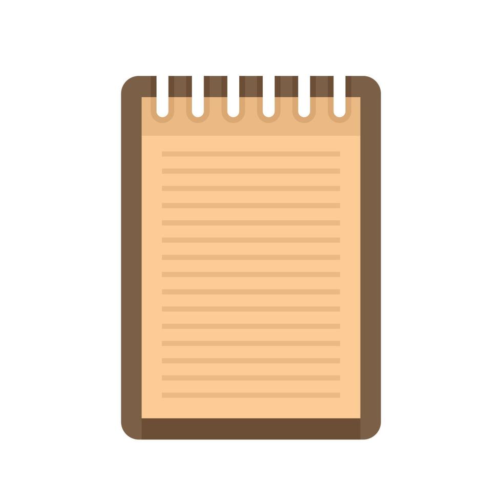Sketch notebook icon flat isolated vector