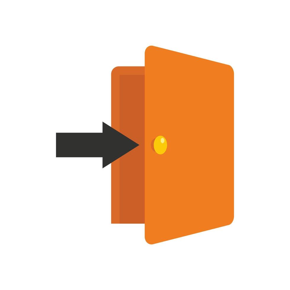 Doorway icon flat isolated vector