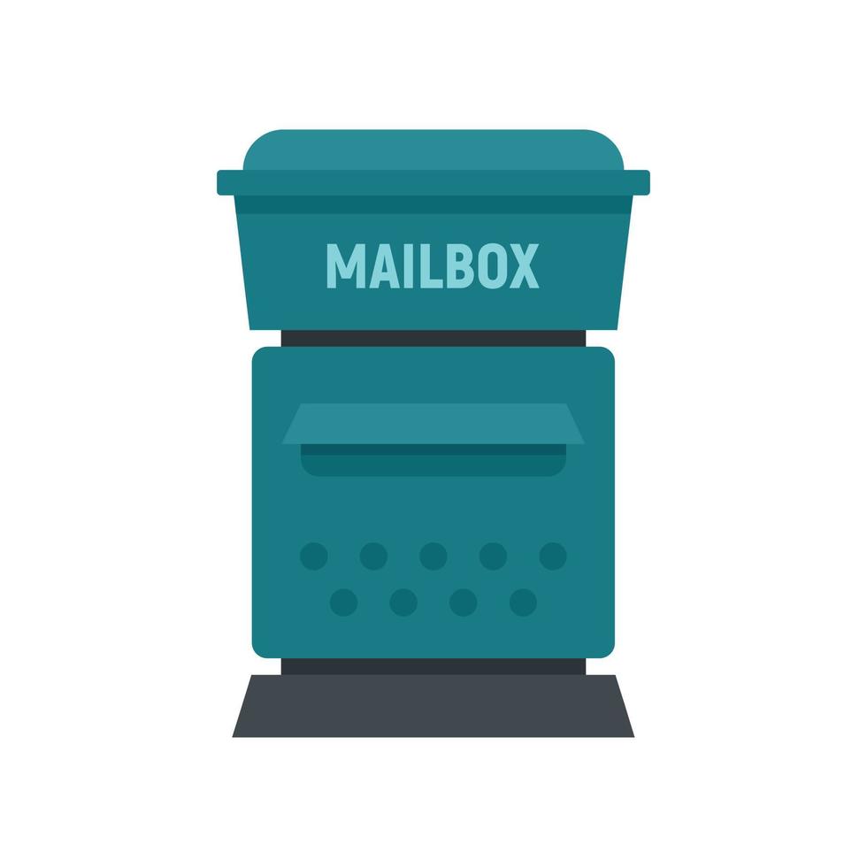 Mailbox icon flat isolated vector