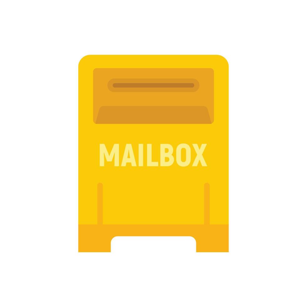 Street mailbox icon flat isolated vector