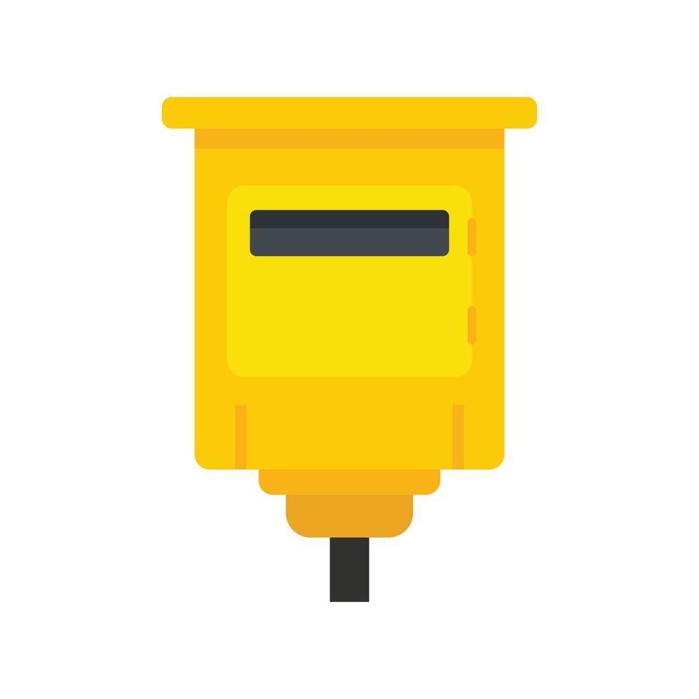 Post mailbox icon flat isolated vector