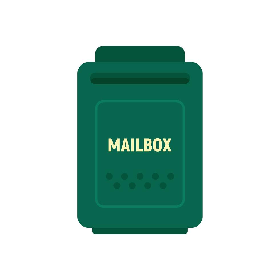 Empty mailbox icon flat isolated vector