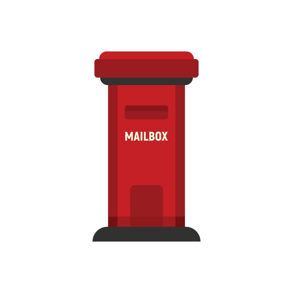 Mailbox container icon flat isolated vector