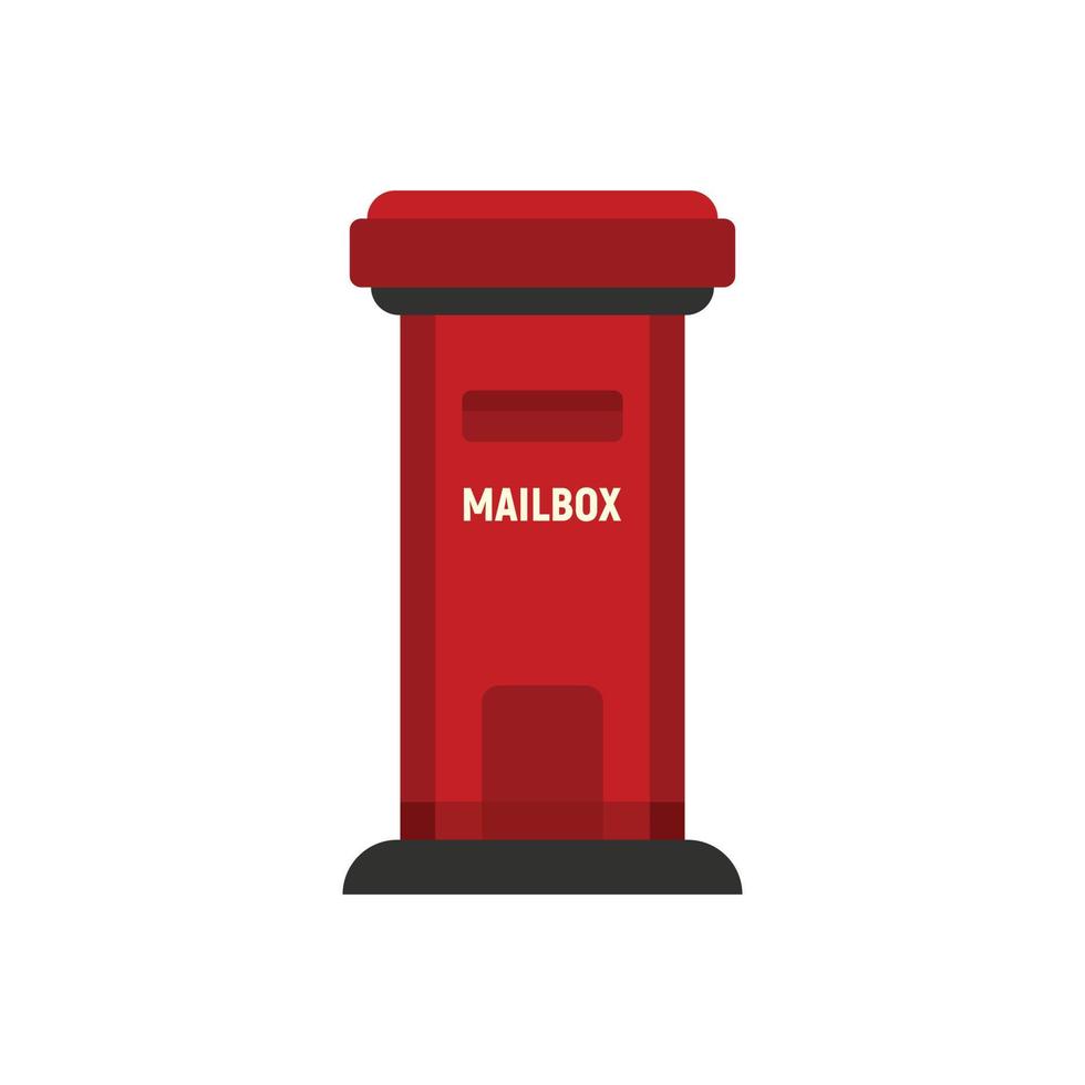 Mailbox container icon flat isolated vector
