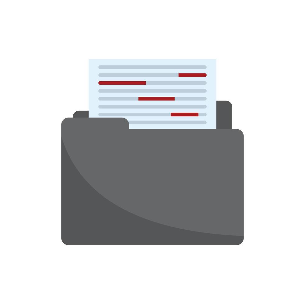 Summary editor icon flat isolated vector