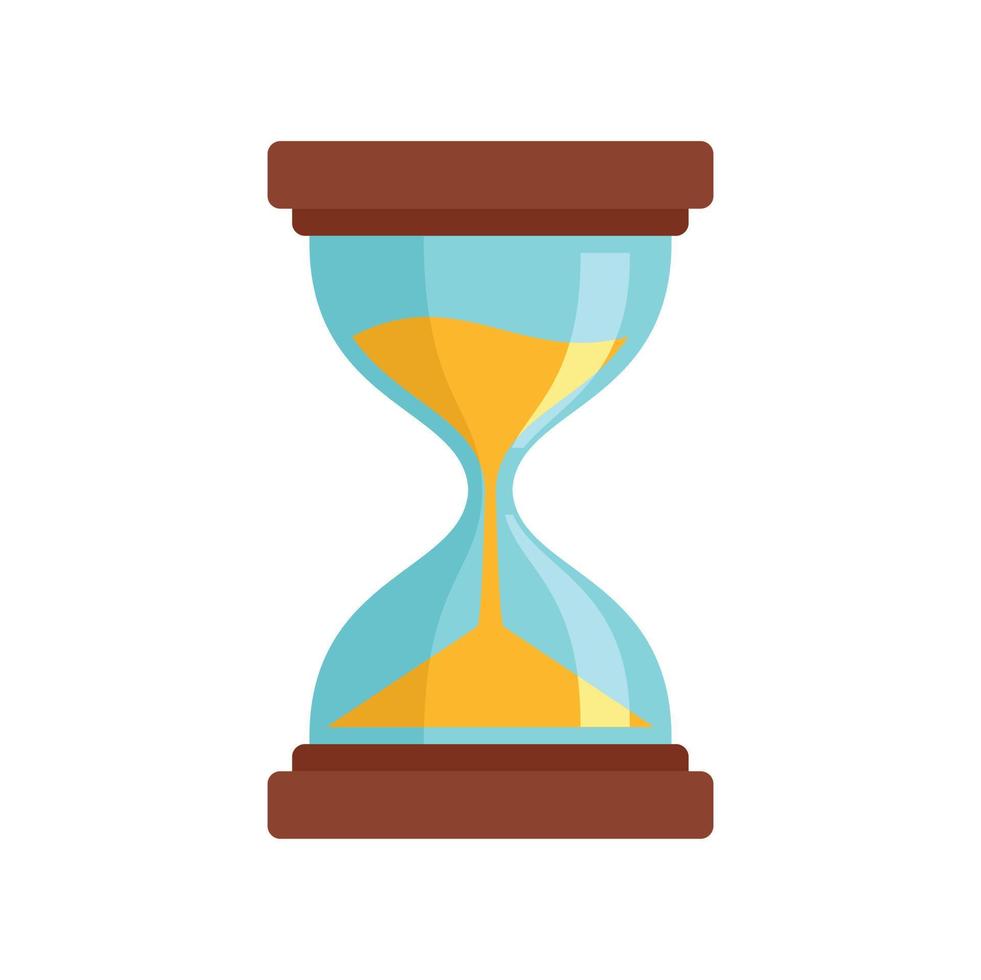 reloj de arena, icono, plano, aislado, vector