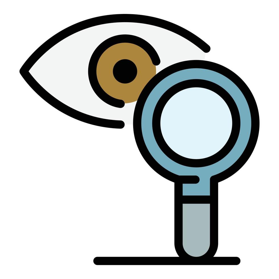 Vision test icon color outline vector