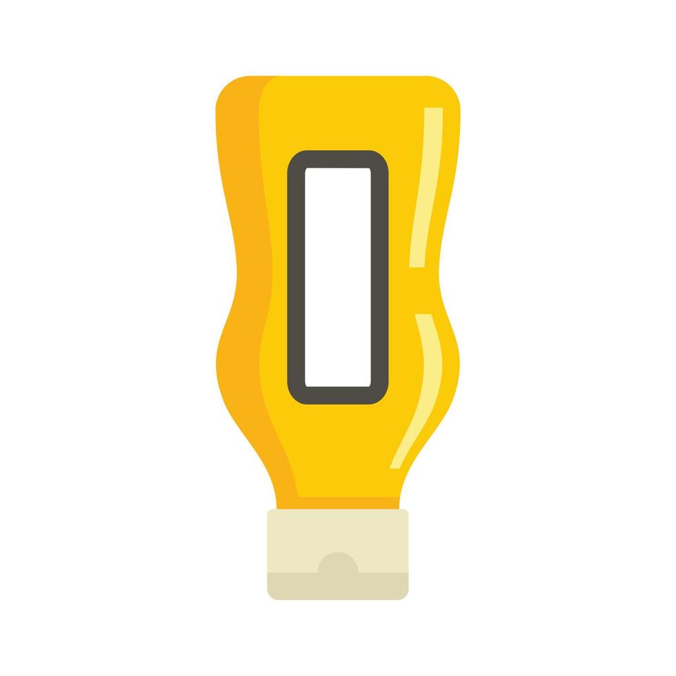 Mustard bottle icon flat isolated vector