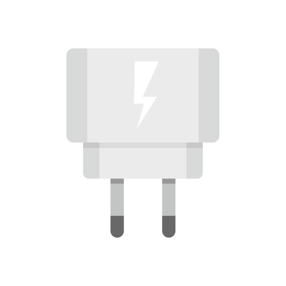 icono de cargador de teléfono de energía vector aislado plano